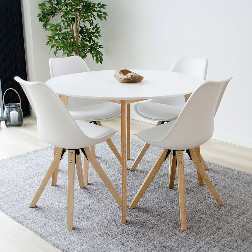 Scaun de dining Bergen – Alb