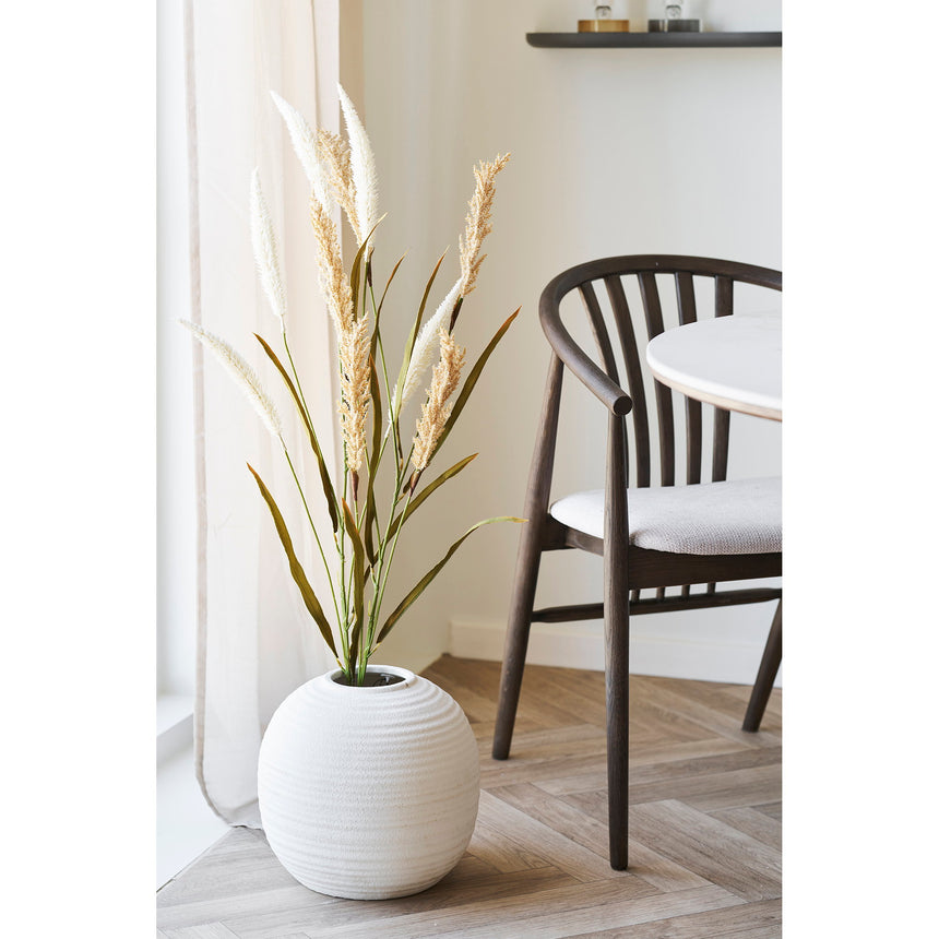 Scaun de dining Agustin – Stejar afumat / șezut textil