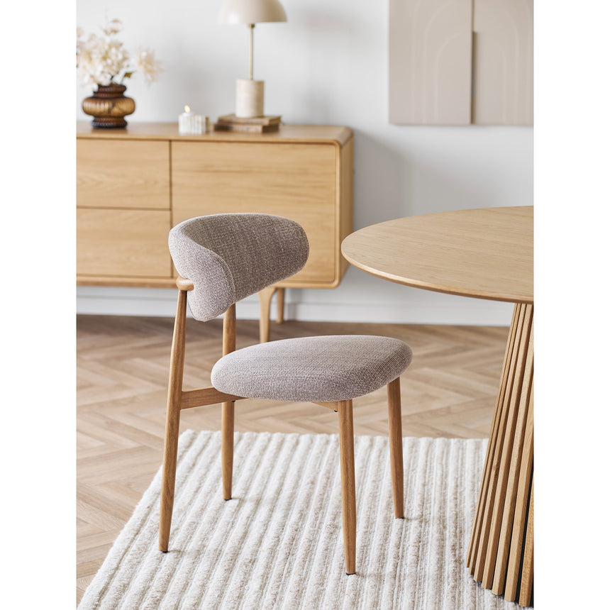 Scaun de dining Levanto – Nisipiu / Natur