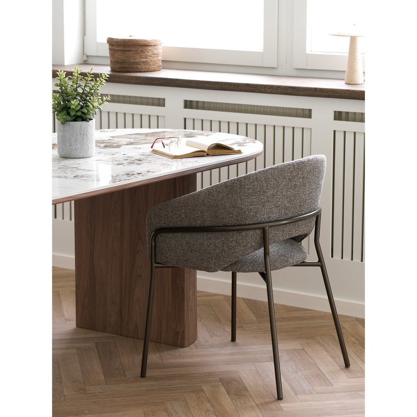 Scaun de dining Costa – Gri închis