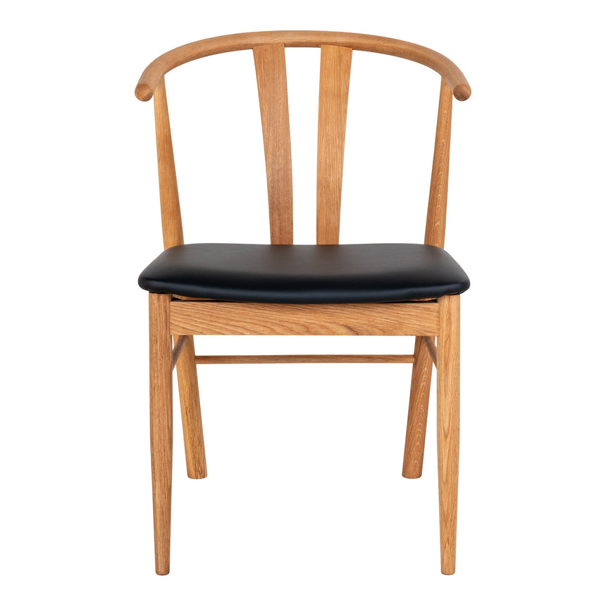 Scaun de dining Artenara – Natur / Negru