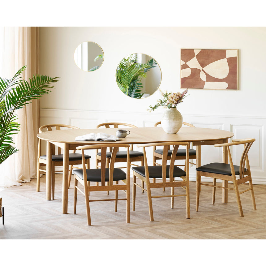 Scaun de dining Artenara – Natur / Negru