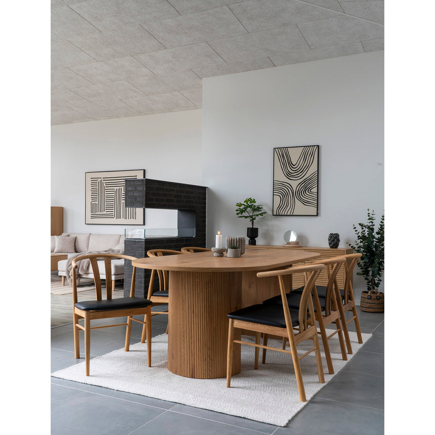 Scaun de dining Artenara – Natur / Negru