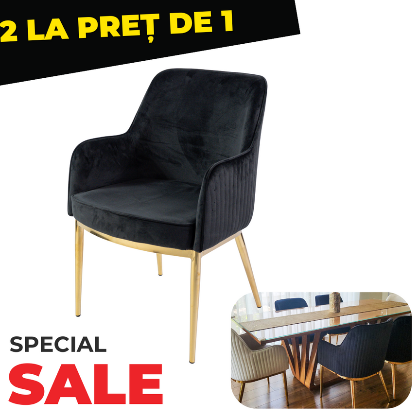 Nolan scaun de dining premium, culoarea neagră