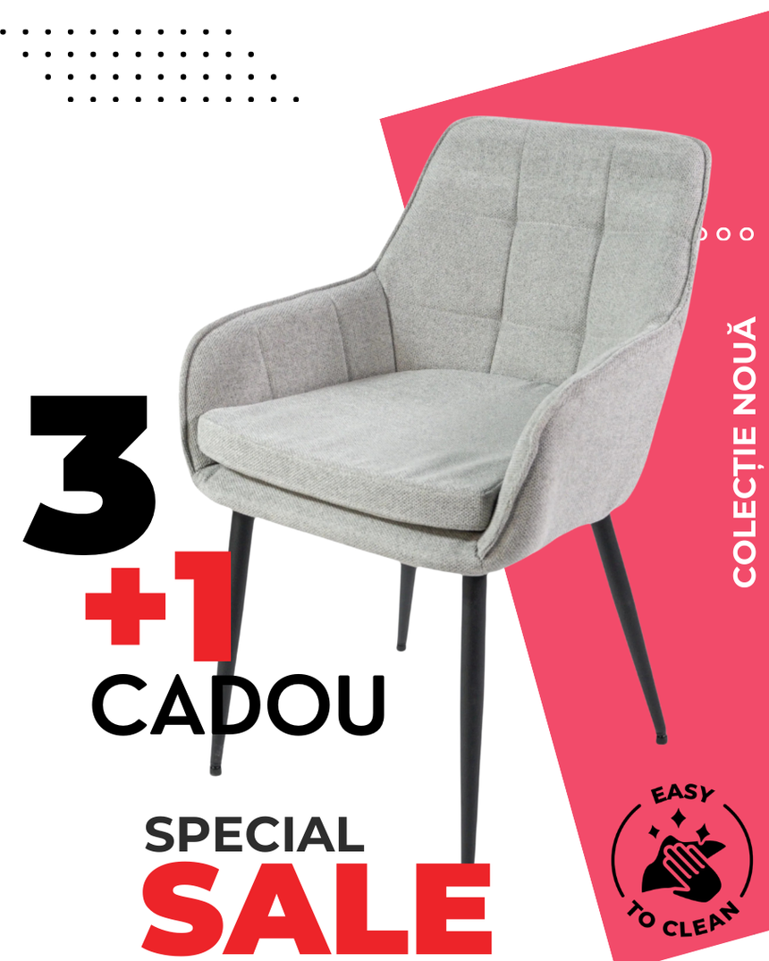 Set 4 scaune de dining Bilbao, confortabile