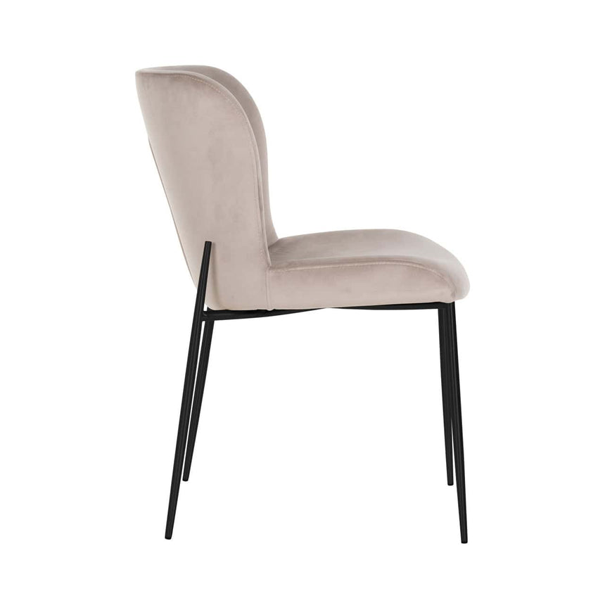 Scaun dining Richmond Darby kaki catifea, ignifug (set 2 buc.)