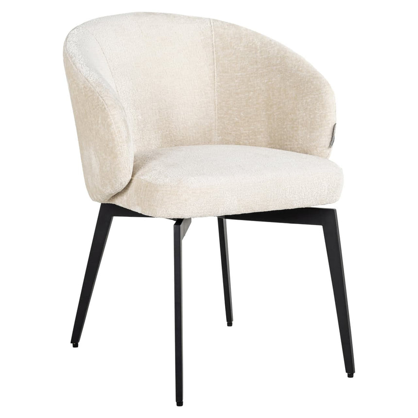 Scaun dining Richmond Amphara alb chenille, ignifug