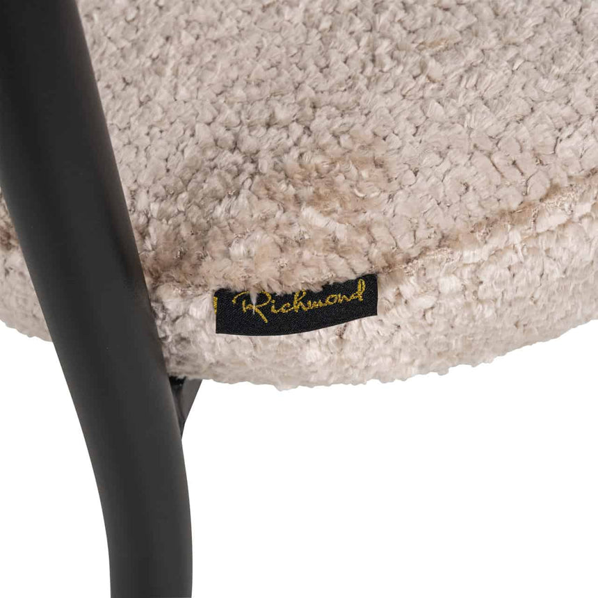 Scaun dining Richmond Bea bouclé natur (set 2 buc.)