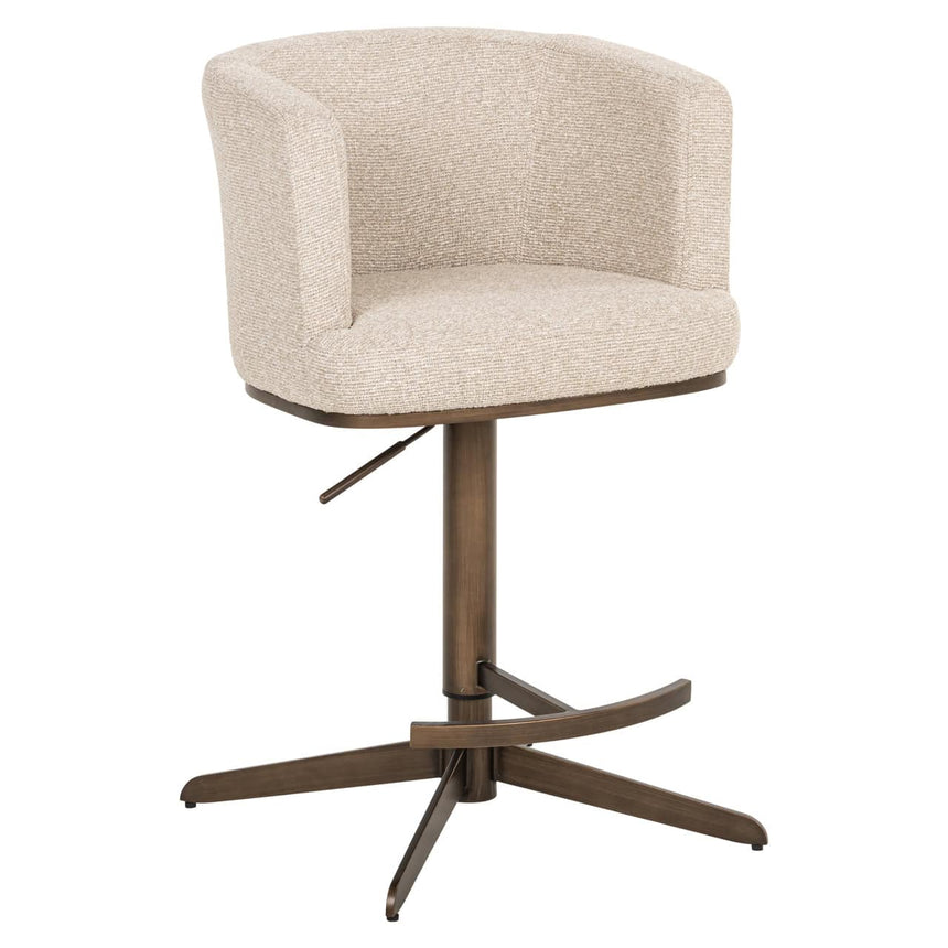 Scaun de bar Richmond Cheyenne bej biscotti, rotativ