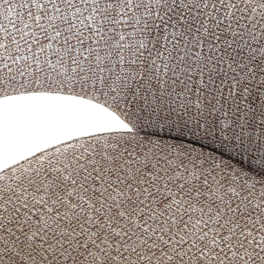 Scaun dining Richmond Ginerva pământiu tweed, rotativ