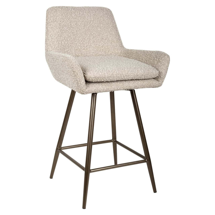Scaun de bar Richmond Linsey natur chunky, înălțime tejghea, rotativ (set 2 buc.)