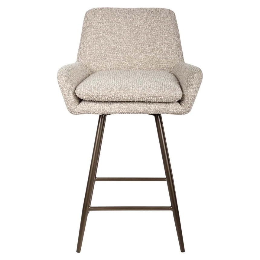 Scaun de bar Richmond Linsey natur chunky, înălțime tejghea, rotativ (set 2 buc.)
