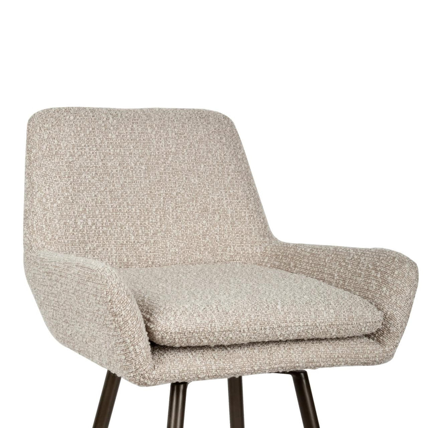 Scaun de bar Richmond Linsey natur chunky, înălțime tejghea, rotativ (set 2 buc.)