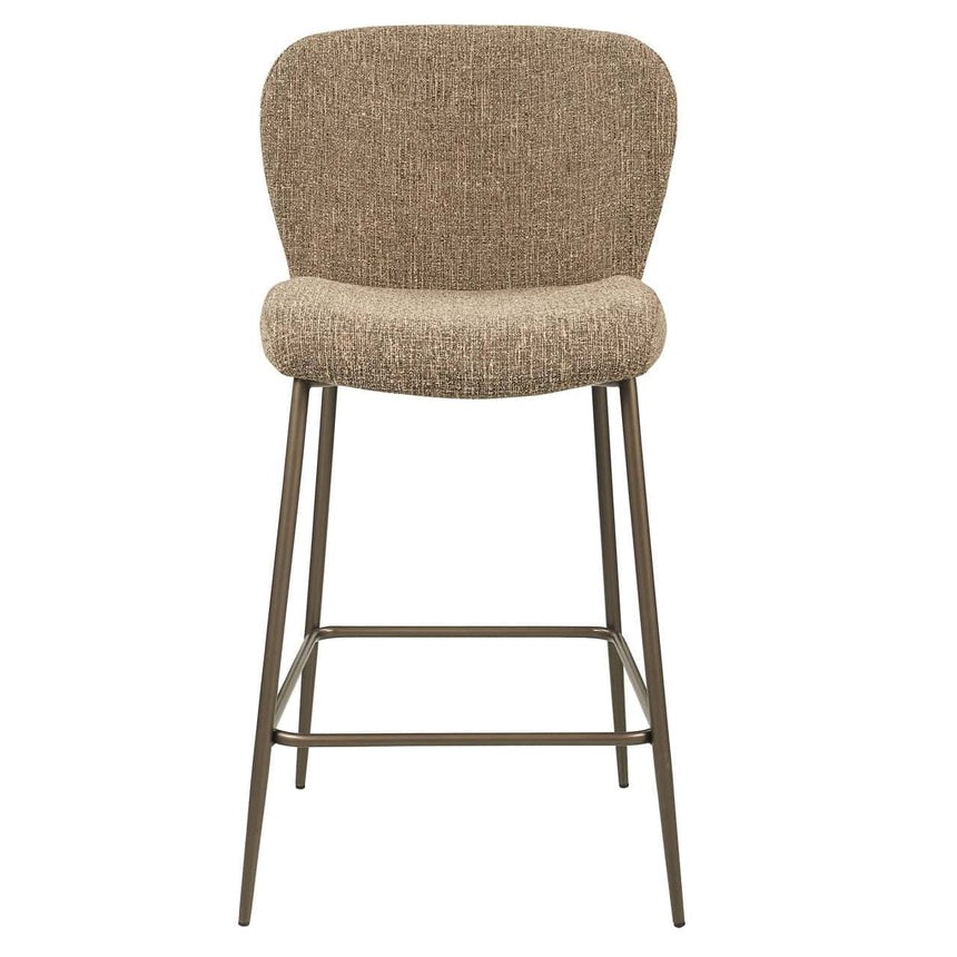 Scaun de bar Richmond Odarby maro tweed, înălțime tejghea, ignifug