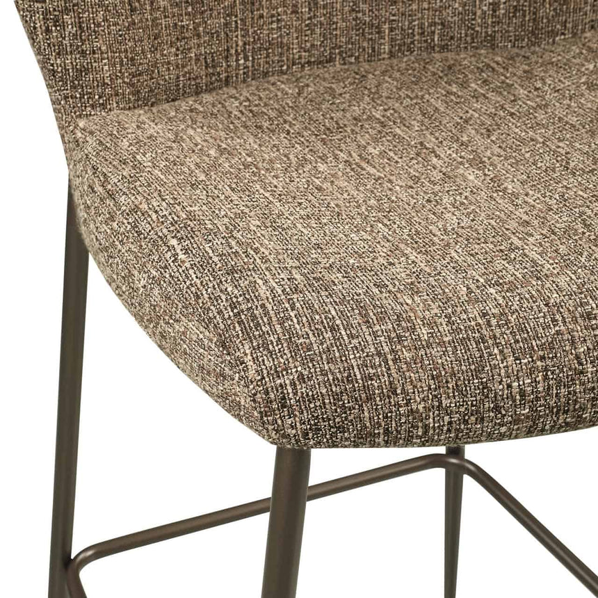 Scaun de bar Richmond Odarby maro tweed, înălțime tejghea, ignifug