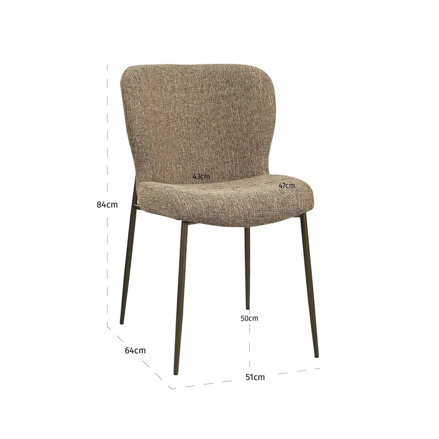 Scaun dining Richmond Odarby maro tweed, ignifug (set 2 buc.)