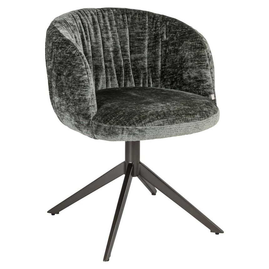 Scaun dining Richmond Cassi verde salvie chenille, rotativ