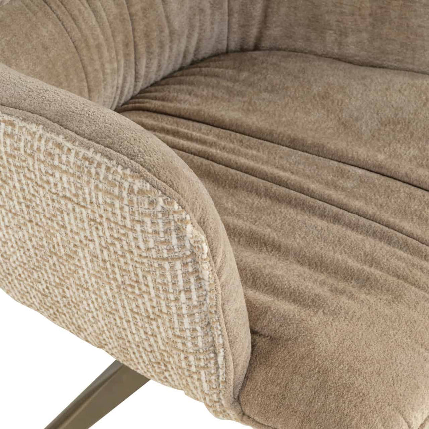 Scaun dining Richmond Chase crem blockweave, rotativ