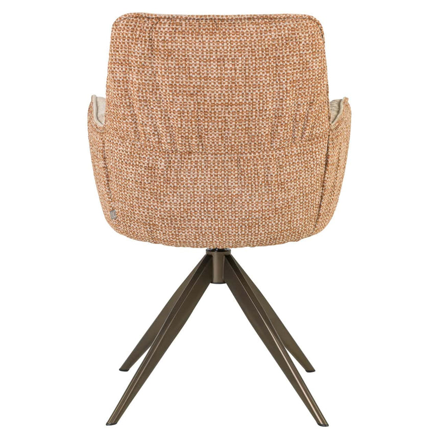 Scaun dining Richmond Chase ghimbir jacquard, rotativ
