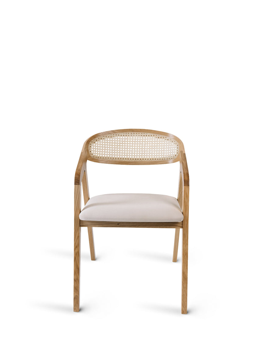 Scaun Frame C - cadru stejar masiv cu spătar ratan