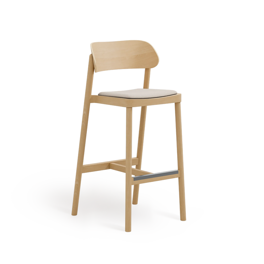 Scaun de bar Paged Nimm H-4590 tapițat, 77 cm
