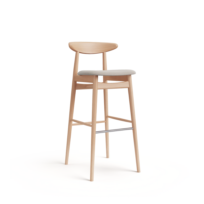 Scaun de bar Paged Yesterday H-4100 tapițat, 80 cm