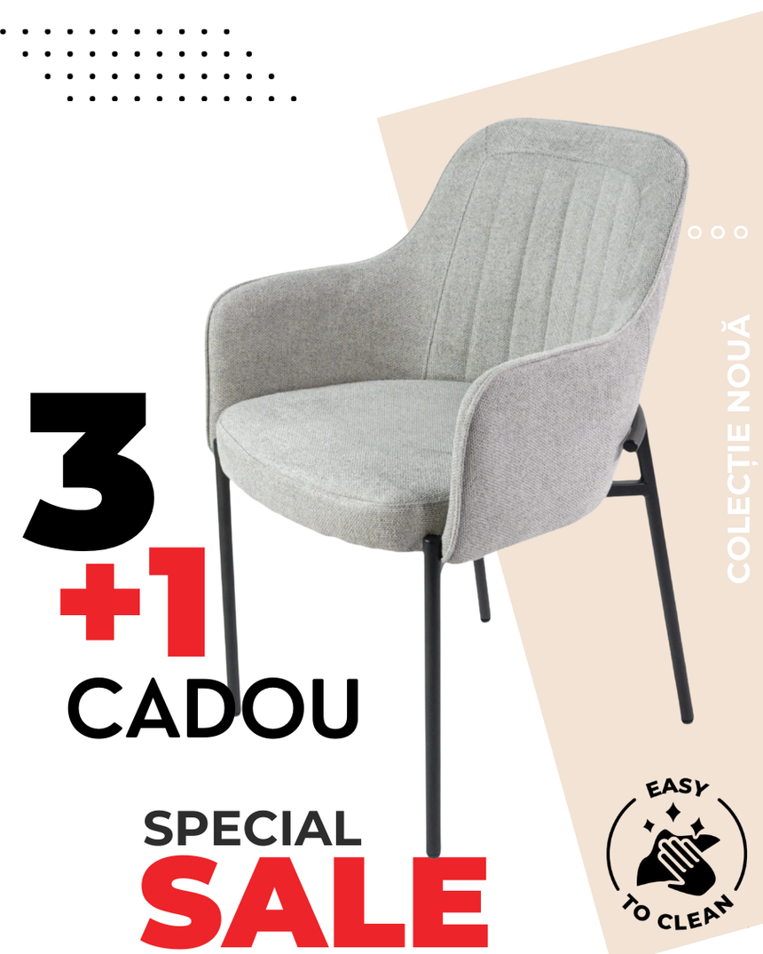 Set 4 scaune de dining Porto, confortabile