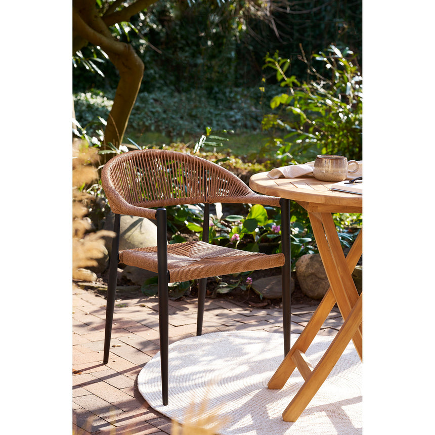 Scaun de grădină Canari – Natur / Negru