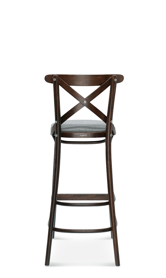 Scaun de bar Fameg BST-8810/2 cu spătar cu traversă în X