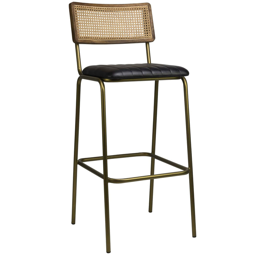 Scaun de bar Jens (înalt) - piele de bivol, cadru metal