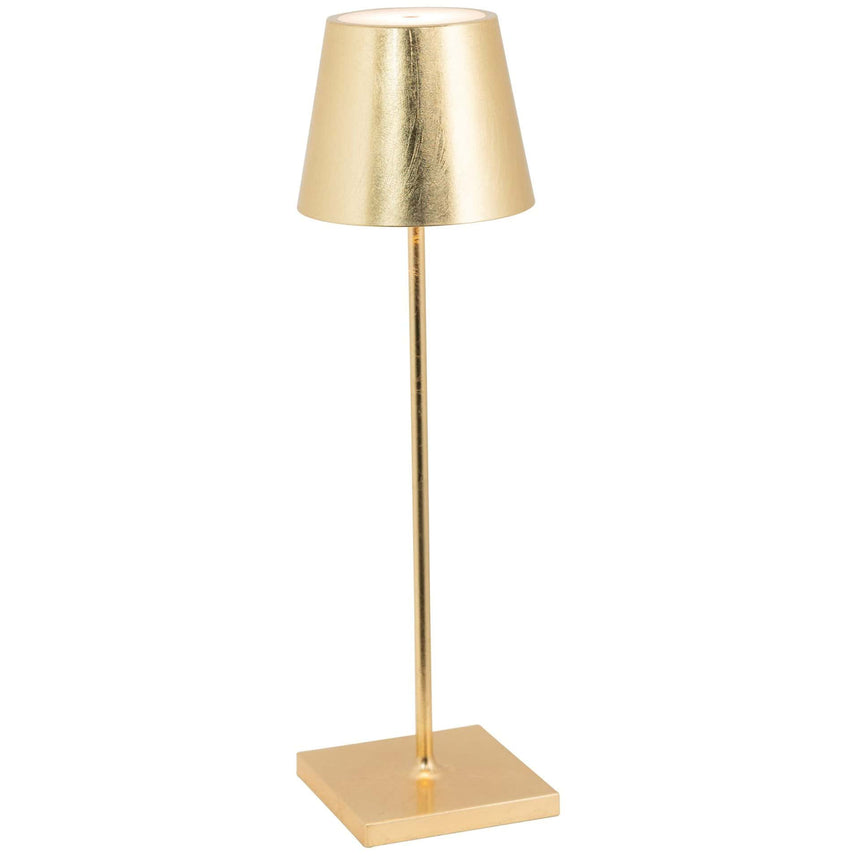 Lampă de masă Poldina – auriu, reîncărcabilă