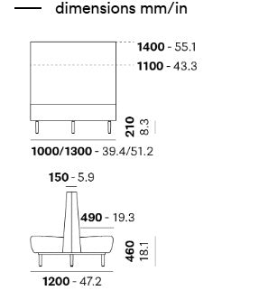 Banchetă modulară pentru restaurant PEDRALI Modus MDWB disponibilă în culori la alegereMobCenter