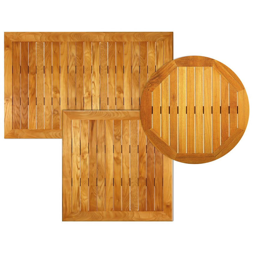 Blat din lemn de tec veritabil, ideal pentru exteriorMobCenter