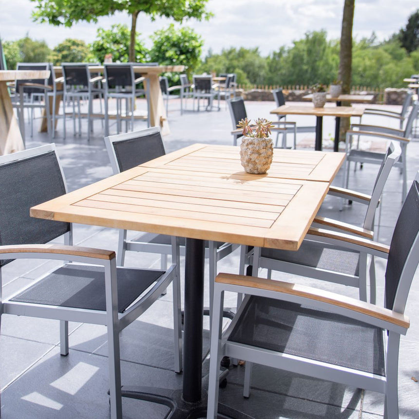 Blat din lemn de tec veritabil, ideal pentru exteriorMobCenter