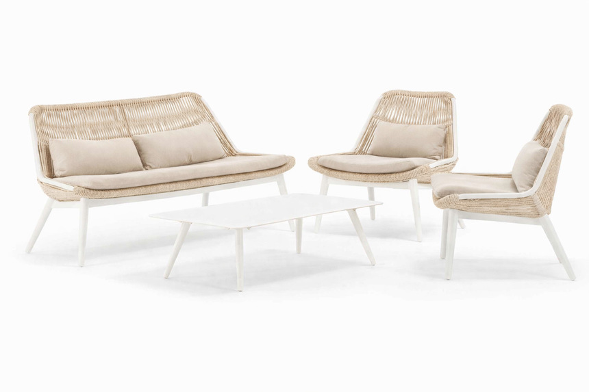 Grattoni Como – set mobilier de gradina si terasa, pentru 4 persoane, culoare bej