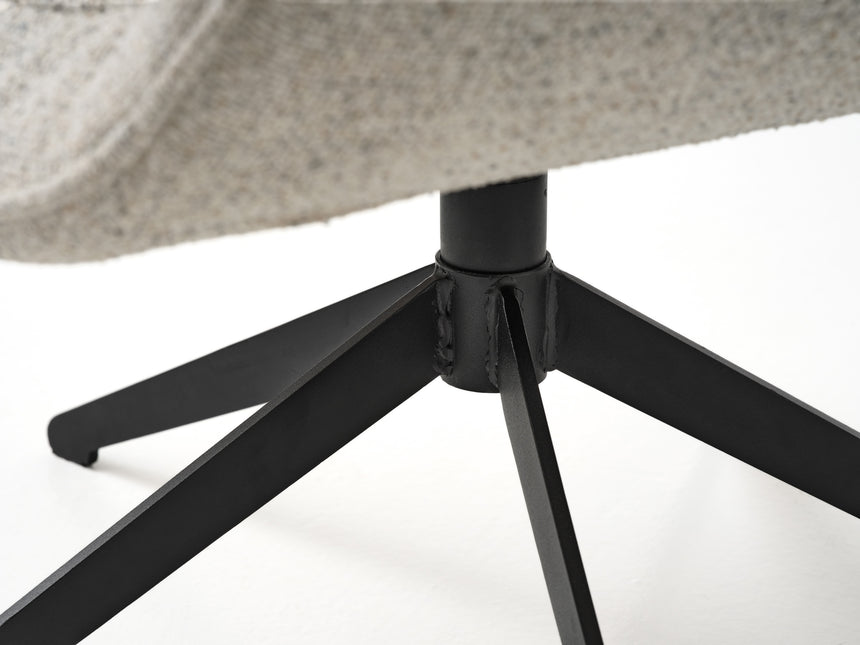 Fotoliu lounge LYNN, tapițerie alb murdar melanjMobCenter