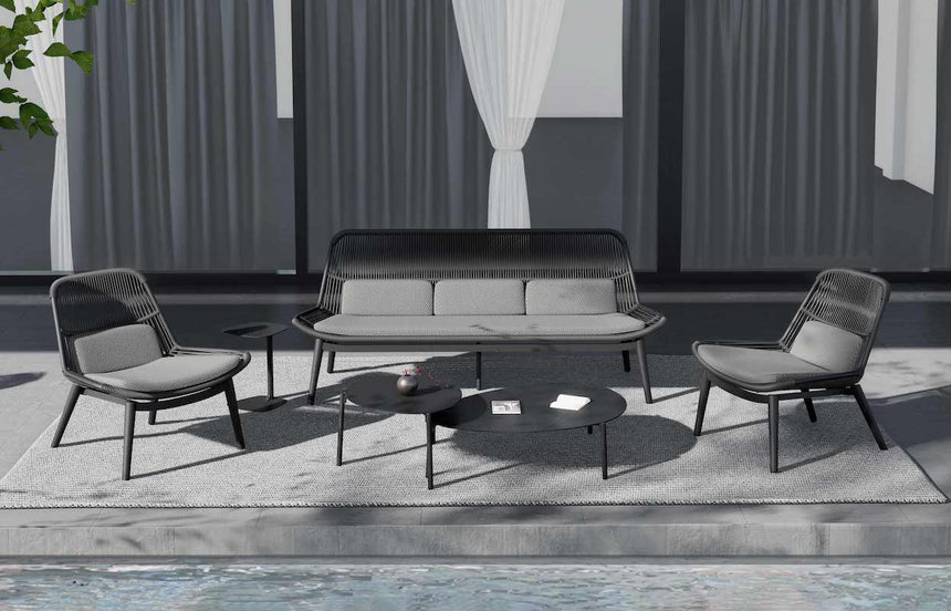 Grattoni Como – set mobilier de gradina si terasa, pentru 4 persoane, culoare antraciteMobCenter