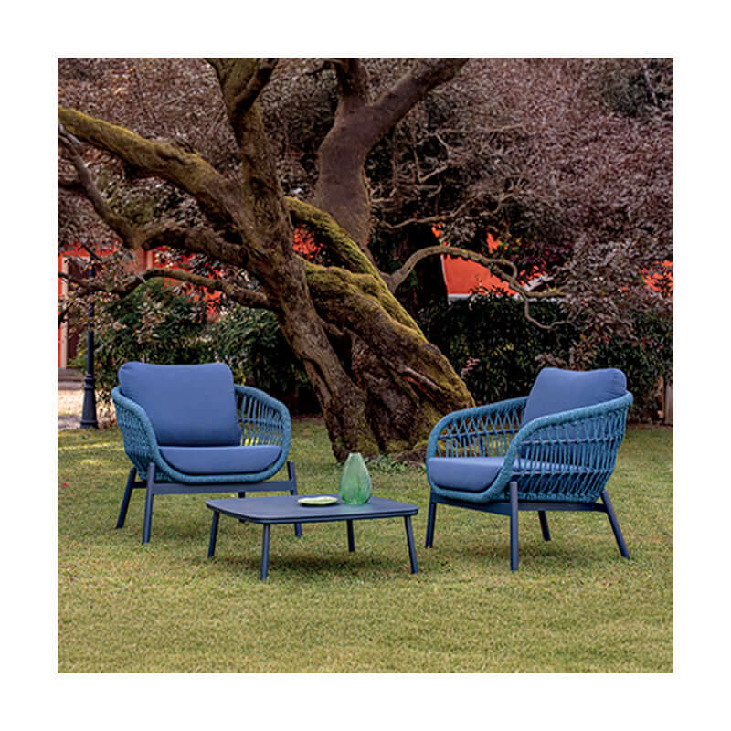 Grattoni Elba– set mobilier de gradina si terasa, pentru 4 persoane, culoare albastruMobCenter