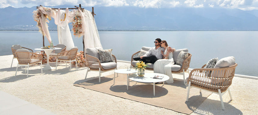 Grattoni Elba– set mobilier de gradina si terasa, pentru 4 persoane, culoare bejMobCenter