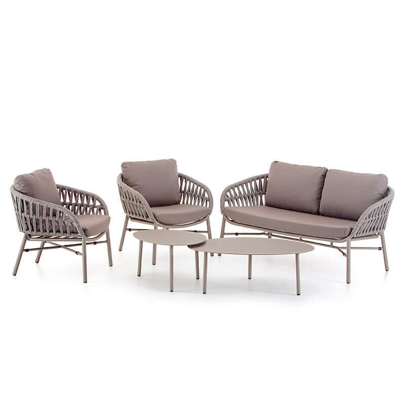 Grattoni Tahiti - set mobilier de gradina si terasa, pentru 4 persoane, culoare taupeMobCenter