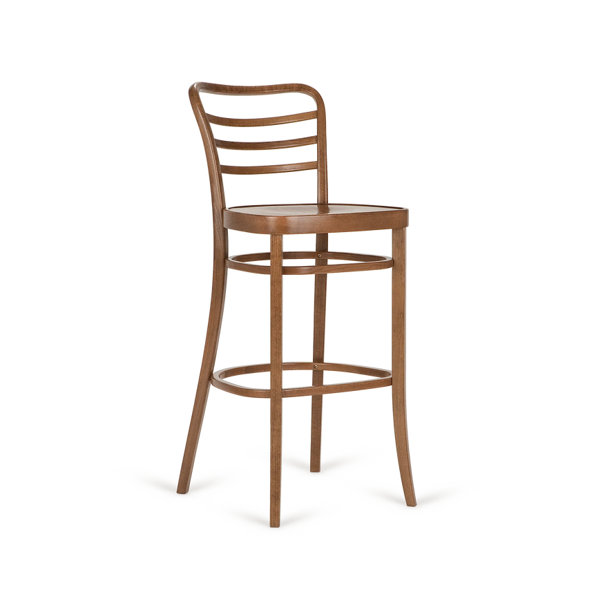 Scaun de bar Paged Classic H-8291 din lemn de fag masiv