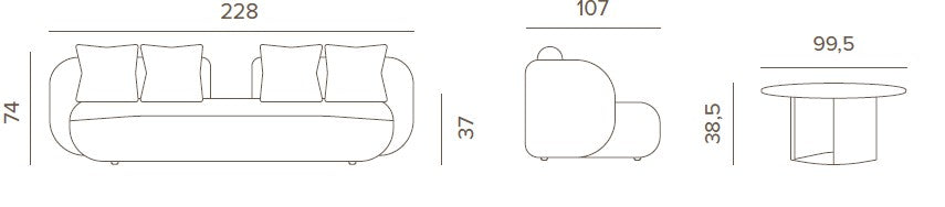 Grattoni Cosy – set mobilier de gradina si terasa, pentru 5 persoane