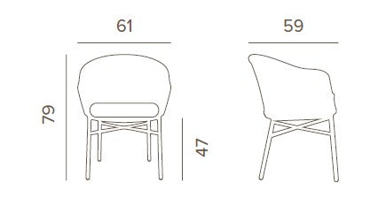 Scaun terasă exterior Lecce II. – Grattoni