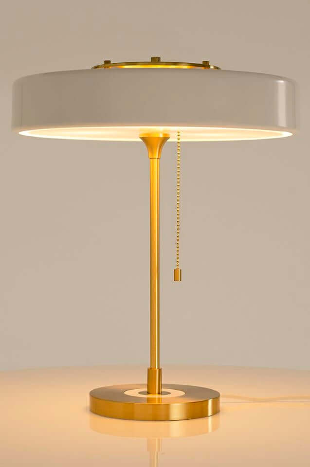 Lampă de birou Arte alb și auriu - aluminiu, sticlăMobCenter