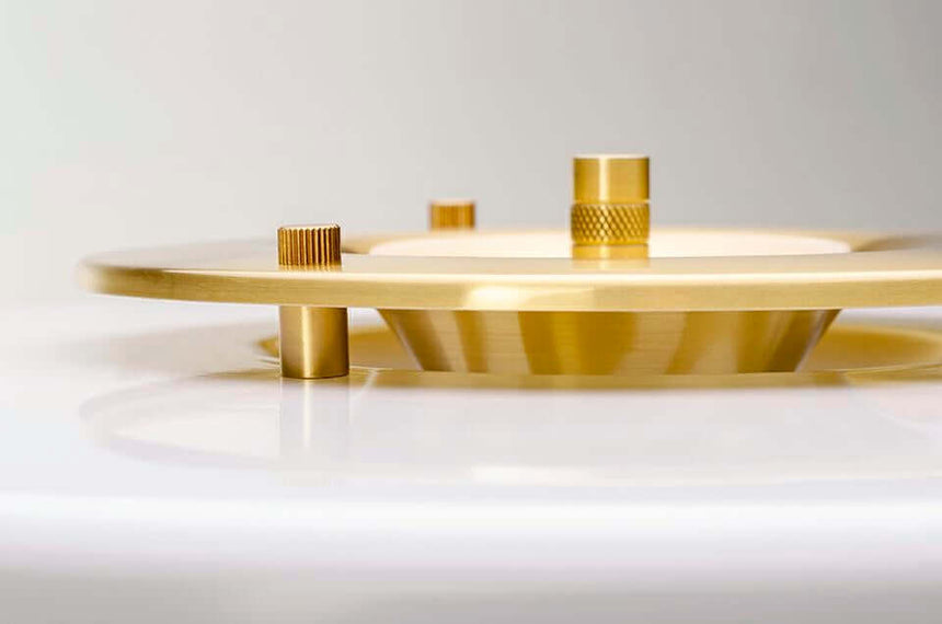 Lampă de birou Arte alb și auriu - aluminiu, sticlăMobCenter