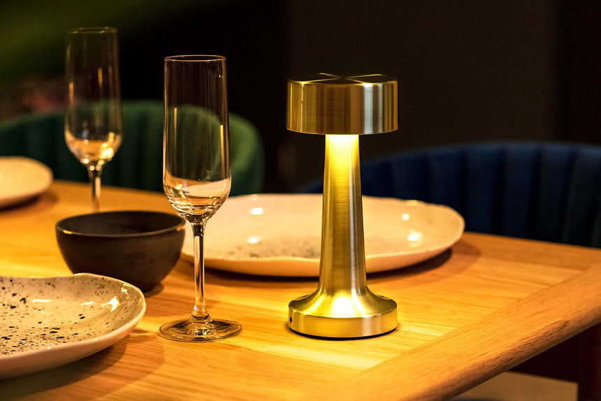 Lampă de birou Lee gold - baterie încorporată, LedMobCenter