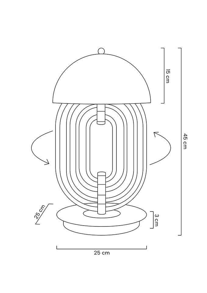 Lampă de masă Bottega aur / negruMobCenter