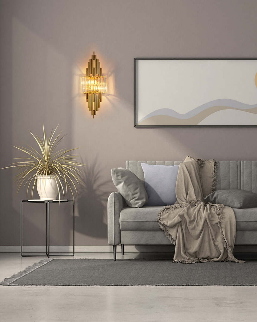 Lampă de perete Towers aurieMobCenter