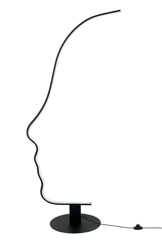 Lampă de podea Face Floor negruMobCenter