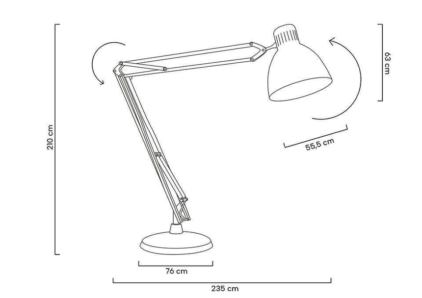 Lampă de podea Giant negru - metalMobCenter